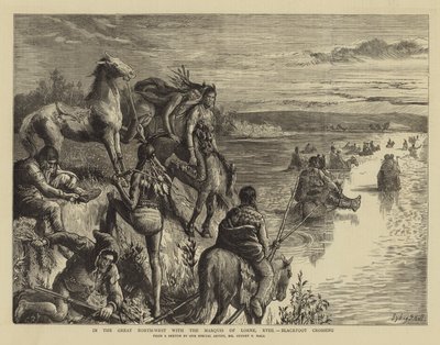 Na Velkém severozápadě s markýzem z Lorne, XVIII, Blackfoot Crossing od Sydney Prior Hall