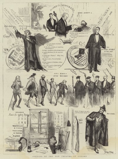 Otevření nového divadla v Oxfordu od Sydney Prior Hall