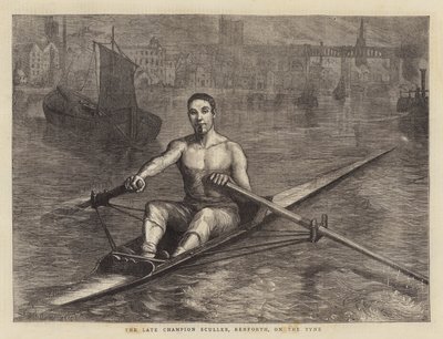 Zesnulý šampion Sculler, Renforth, na řece Tyne od Sydney Prior Hall