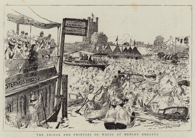 Princ a princezna z Walesu na Henley Regatta od Sydney Prior Hall