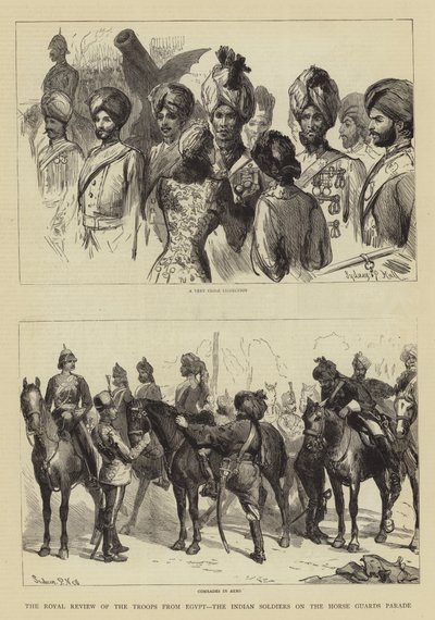 Royal Review of the Troops from Egypt, the Indian Soldiers on the Horse Guards Parade od Sydney Prior Hall
