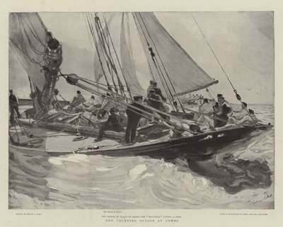 Jachtařská sezóna v Cowes od Sydney Prior Hall