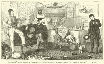 Ilustrace pro Toma Browna v Oxfordu od Thomase Hughese od Sydney Prior after Hall