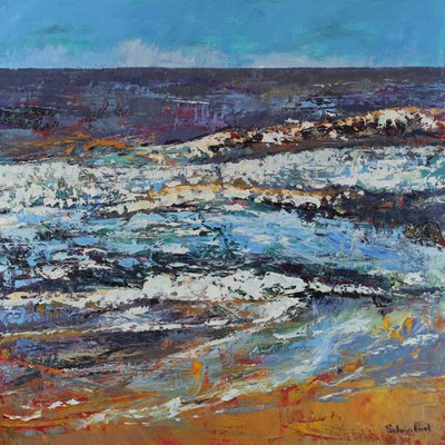 Pěnivý břeh, 2021 (olej na plátně) od Sylvia Paul