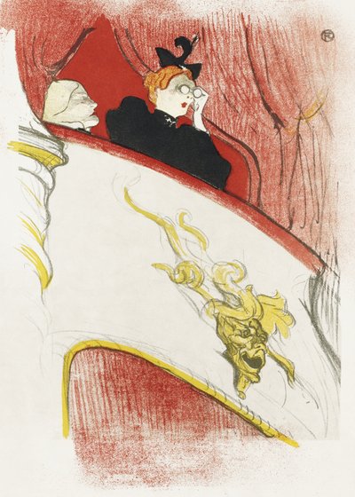 Balkón se zlacenou groteskní maskou (1894) od TOULOUSE LAUTREC