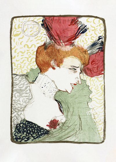 Busta slečny Lenderové (1895) od TOULOUSE LAUTREC