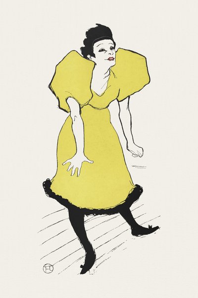 Portrét herečky Polaire na jevišti (1895) od TOULOUSE LAUTREC