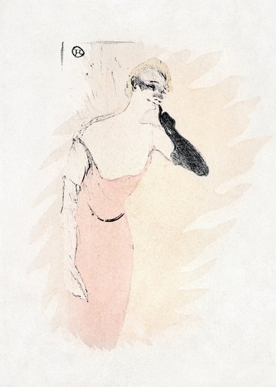Yvette Guilbert v roli Columbíny a Pierrota (1894) od TOULOUSE LAUTREC