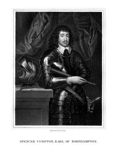 Spencer Compton, 2. hrabě z Northamptonu, královský voják, 1827 od T. A. Dean