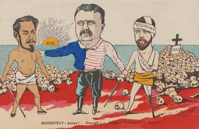 Roosevelt: Assez! - Dost! - Genug! Karikatura na Portsmouthské smlouvě z roku 1905. od T. Bianco