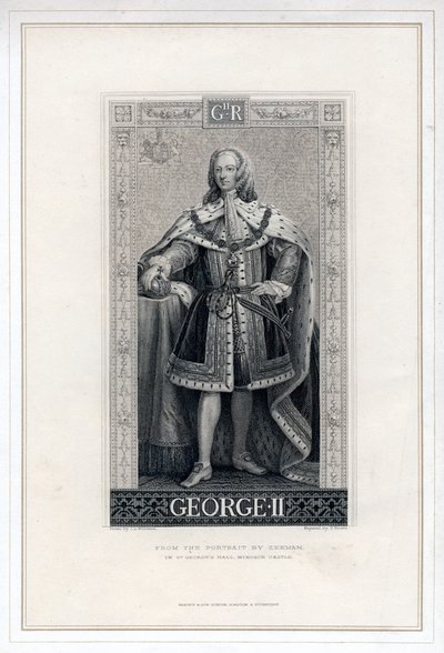 Jiří II z Velké Británie. od T. Brown