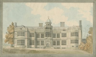 Ingestre Hall: malba vodovými barvami, nd [1791] od T Carter