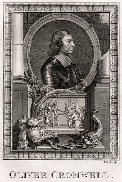 Oliver Cromwell, 1775 od T. Cook