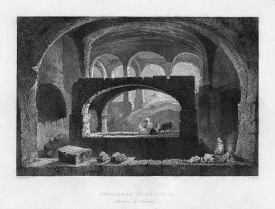 Hrob v Seleucia, Mezopotámie, Irák, Írán, 1841. od T Dixon
