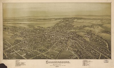 Perspektivní mapa není nakreslena v měřítku. Pohled z ptačí perspektivy. LC Panoramic maps (2nd ed.), 749 Dostupné také prostřednictvím webové stránky Library of Congress jako rastrový obrázek. Indexováno pro body zájmu. AACR2 od T. M. Fowler