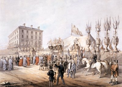 Copenhagen Fields, Islington, Londýn, 1855 od T Turner