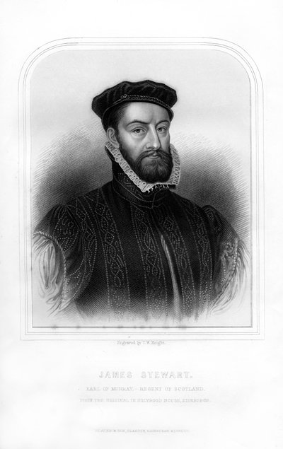 James Stewart, 1. hrabě z Moray, regent Skotska, 1870 od T. W. Knight