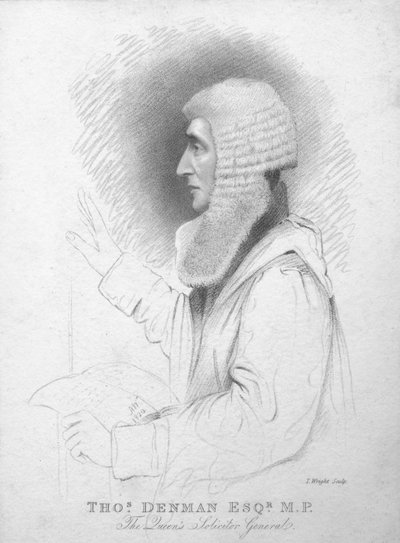 Thomas Denman Esq. MP., The Queens Solicitor General, c1820. od T. Wright