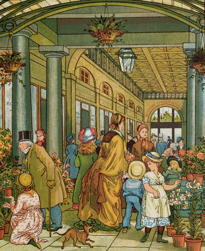 Covent Garden z "Londýnského města" od T. and Houghton, E. Crane