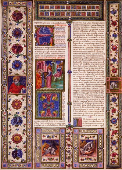 Incipit z Knihy Nahum, z II. dílu Bible z Borso d