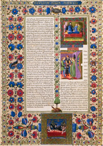 Incipit z Knihy Ruth, z II. dílu Bible z Borso d