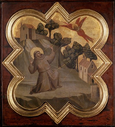 Život svatého Františka: sv. přijímá stigmata - Freska od Taddeo Gaddi