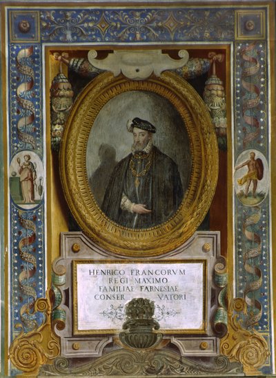 Portrét francouzského Jindřicha II od Taddeo Zuccari