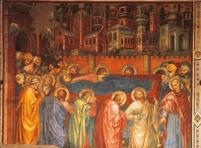 Pohřeb Panny, scéna ze Života Panny od Taddeo di Bartolo