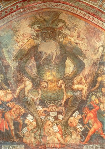 Poslední soud, detail Leviatana, kolem roku 1394 od Taddeo di Bartolo
