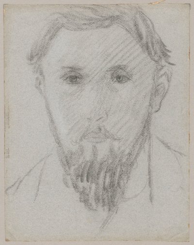 Portrétní studie mladého muže s vousy od Tadeusz Makowski