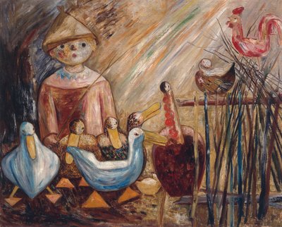 Venkovský dvůr od Tadeusz Makowski
