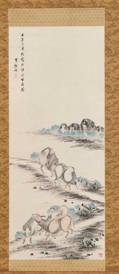 Voli a pastevec, 1832. od Takahashi Sohei