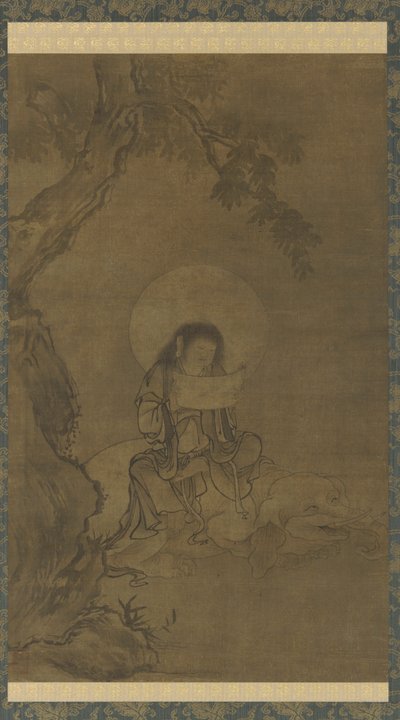 Fugen, období Muromachi (inkoust a barva na hedvábí) od Takuma Eiga