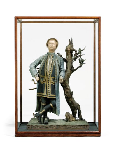 Malovaná hliněná postava tradičně identifikovaná jako David Garrick, kolem roku 1770 (keramika) od Tan Che Qua Tan Che Qua