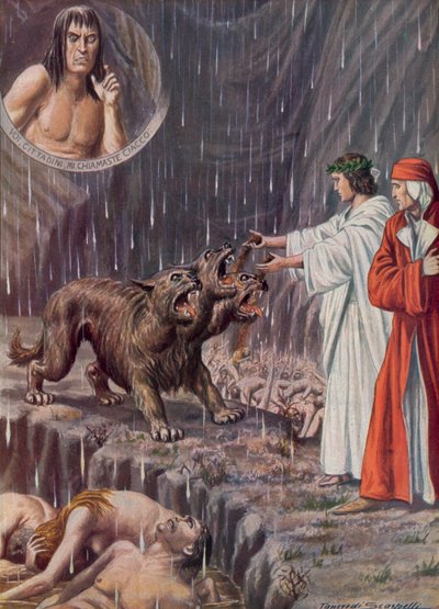 Ilustrace k Dantově Božské komedii od Tancredi Scarpelli