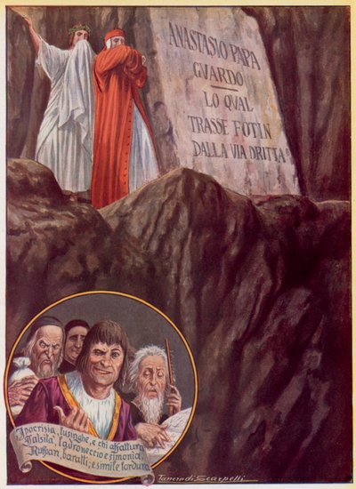 Ilustrace k Dantově Božské komedii od Tancredi Scarpelli