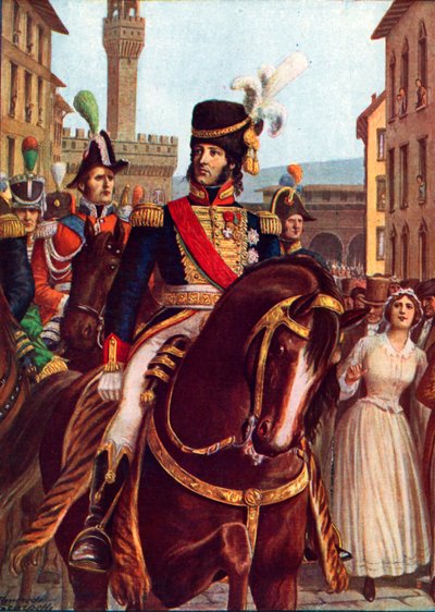 Joachim Murat vstupuje do Florencie, 19. ledna 1801 od Tancredi Scarpelli