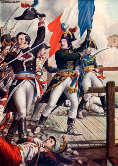 Napoleon Bonaparte v bitvě u Arcole od Tancredi Scarpelli