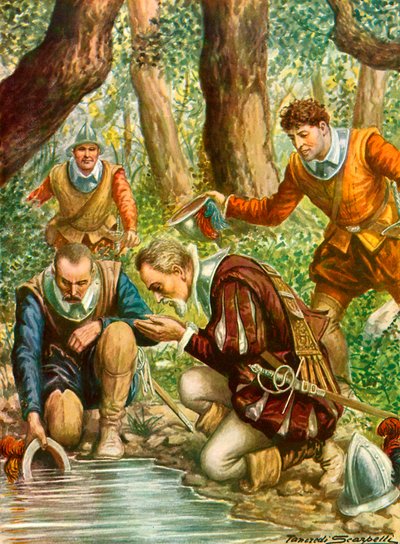 Ponce di Leon se vydává hledat fontánu mládí od Tancredi Scarpelli