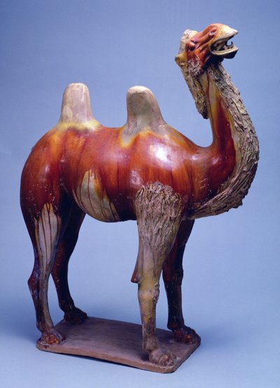 Velbloud, dynastie Tchang (polychromovaná glazovaná keramika) od Tang Dynasty Chinese School