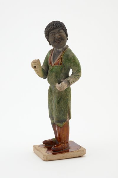Ženich, cca 700-750 (keramika s olovnatokřemičitými glazurami a malovanými detaily) od Tang Dynasty Chinese School