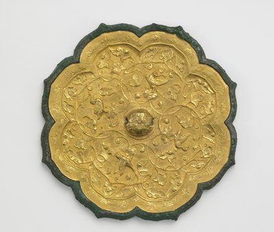 Zrcadlo (bronz a zlato) od Tang Dynasty Chinese School