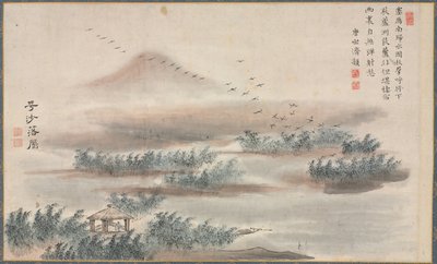 Jeden z osmi pohledů na řeky Xiao a Xiang, 1788. od Tani Bunch