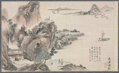 Jeden z osmi pohledů na řeky Xiao a Xiang, 1788. od Tani Bunch
