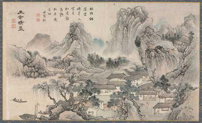 Jeden z osmi pohledů na řeky Xiao a Xiang, 1788. od Tani Bunch