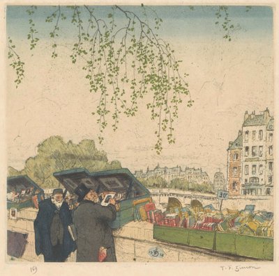 Knihkupce na nábřeží v Paříži od Tavík František Šimon (signed by artist)