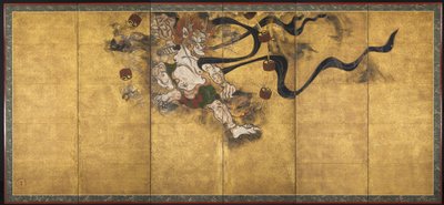 Bůh hromu Raijin, polovina 1600. od Tawaraya Sotatsu