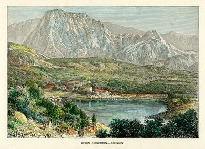 Piton d Enchein, Réunion, c1880. od Taylor