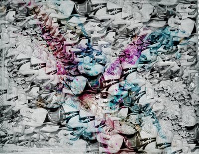 Crazy Horses, 2014 (koláž na plátně) od Teis Albers