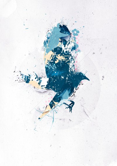 Get in Flight, 2015 (koláž na plátně) od Teis Albers